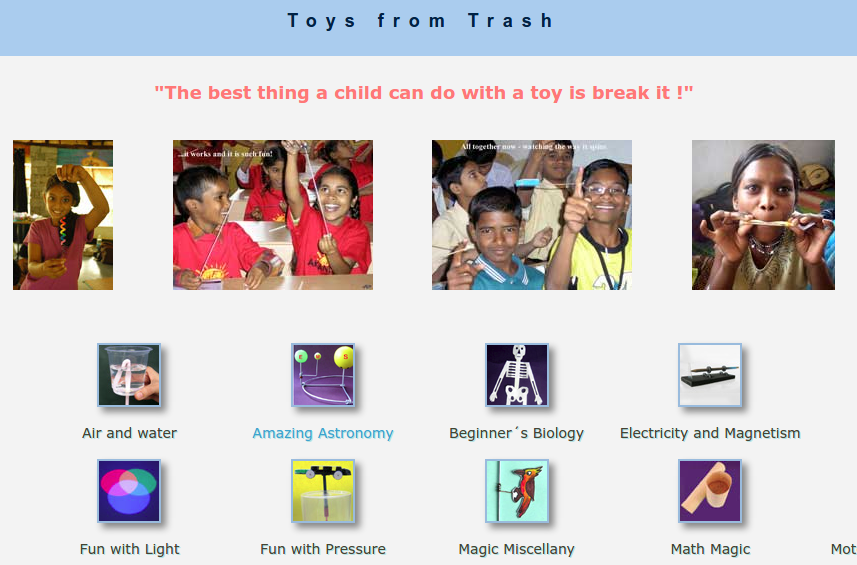 Web Toys for Trash